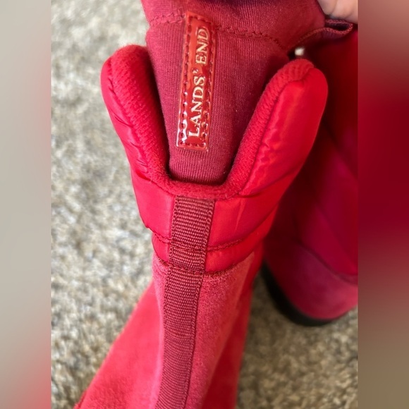 Land’s End like new women’s red suede insulated winter boots size 7 - Picture 8 of 8